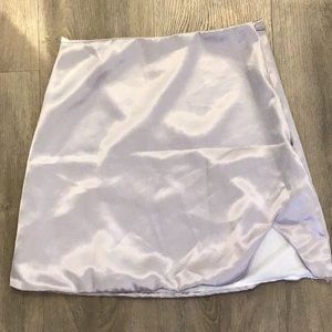 Satin mini skirt